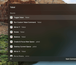 Image for Yabai Raycast extension