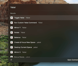 Image for Yabai Raycast extension